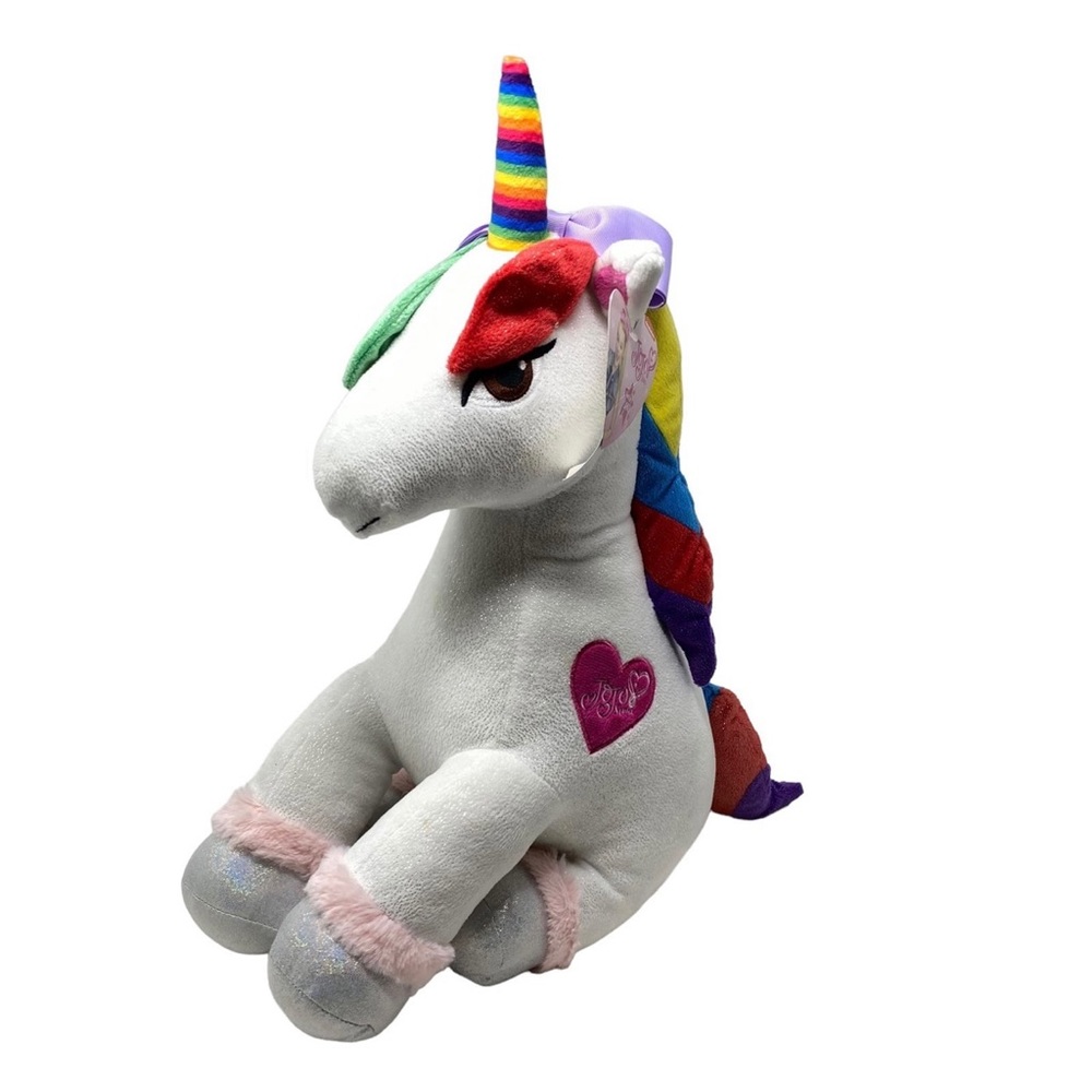 Jojo Siwa Unicorn Sparkly Plush Toy Rainbow 18”